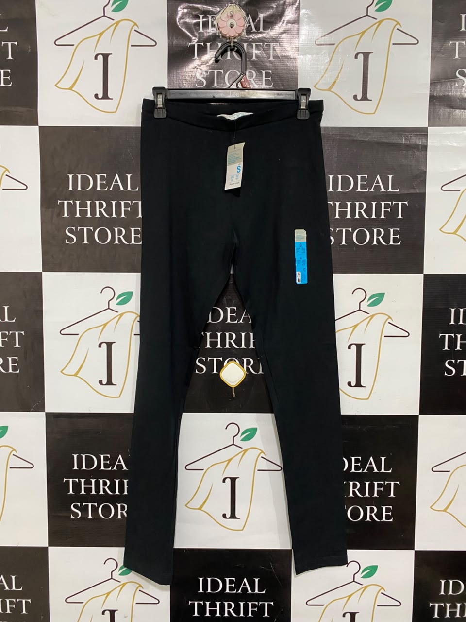 PRIMARK CARES |S | WAIST 28 | A70 |  BLACK STRETCHABLE HIGH-WAIST LEGGINGS