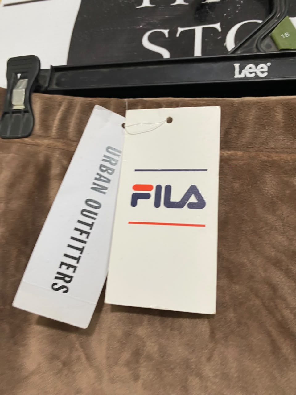 FILA  |L | WAIST 30 | A70 |  URBAN OUTFITTERS BROWN VELVET WRAP MINI SKIRT