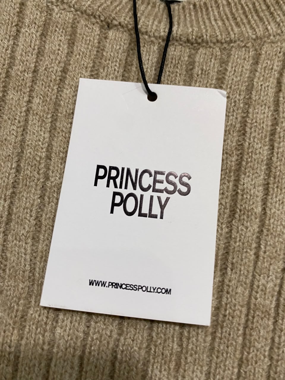 PRINCESS POLLY |M/L | BUST 18 | A70 |  OATMEAL RIBBED KNIT SWEATER VEST