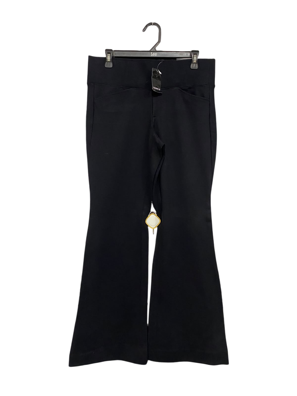 TORRID  |L | WAIST 32 | A71 | BLACK HIGH-WAISTED FLARE TROUSERS