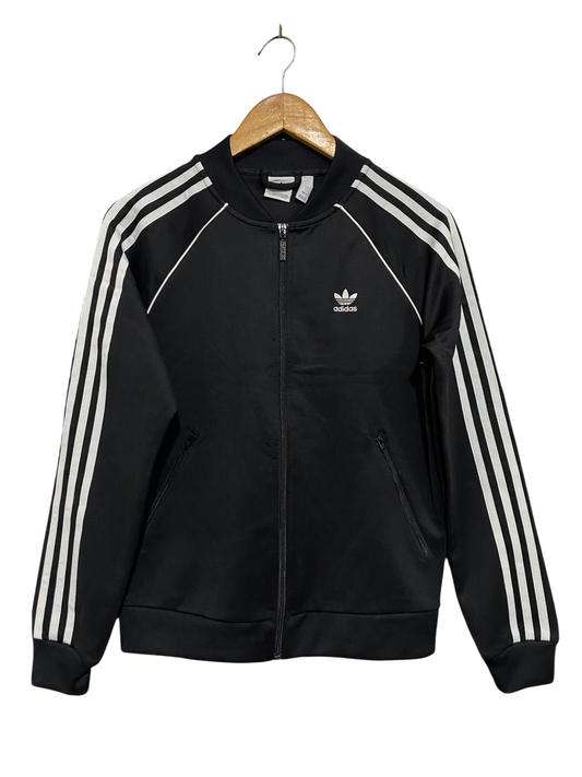 ADIDAS  |S | BUST 19 |A72|  ORIGINALS BLACK CLASSIC 3-STRIPES TRACK JACKET