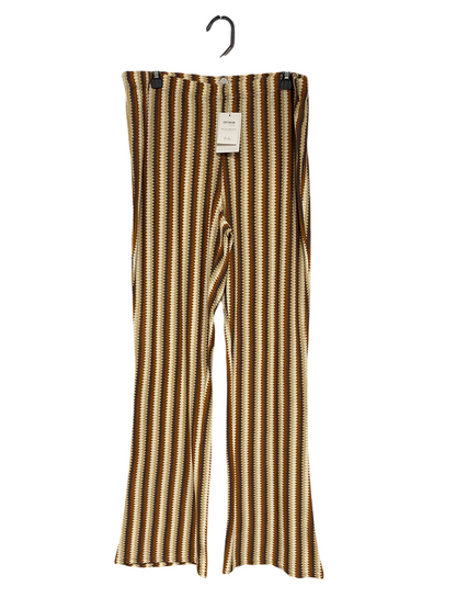 COTTON ON |XL | WAIST 36  |A72|   BROWN PATTERNED KNIT WIDE-LEG PANTS