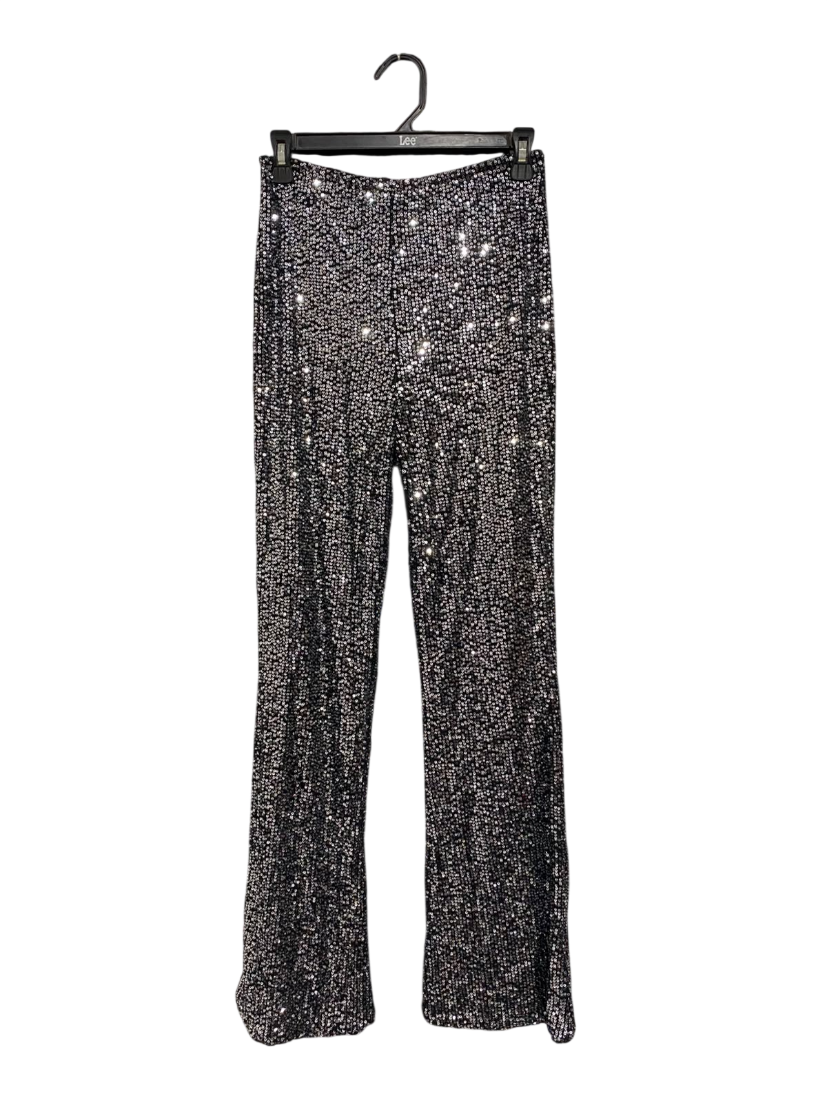DAZIE |S |  WAIST 26 | A72 |  SILVER AND BLACK SEQUIN PARTY TROUSERS