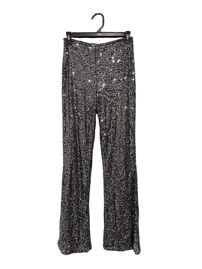 DAZIE |S |  WAIST 26 | A72 |  SILVER AND BLACK SEQUIN PARTY TROUSERS