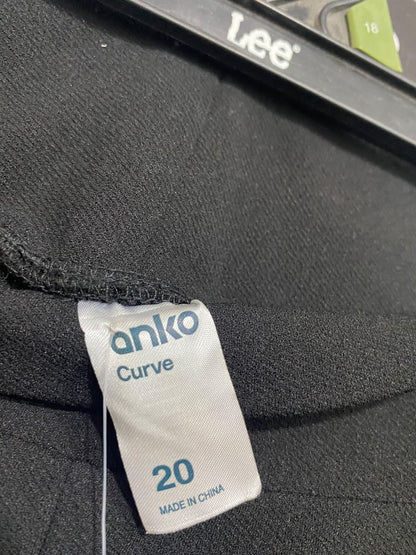 ANKO  |XL | WAIST 38  |A72|  CURVE BLACK CLASSIC TROUSERS