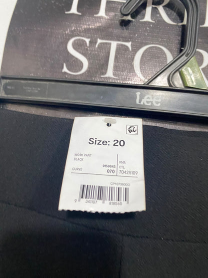 ANKO  |XL | WAIST 38  |A72|  CURVE BLACK CLASSIC TROUSERS