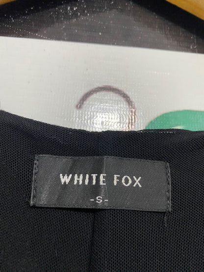 WHITE FOX |S | BUST 14 |A72|   BLACK CUT-OUT FRONT ACCENT MAXI DRESS