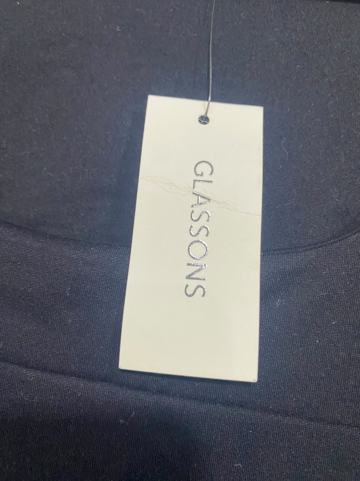 GLASSONS |M | BUST 16 | A71 |  BLACK SCOOP-NECK SHORT-SLEEVE CROP TOP