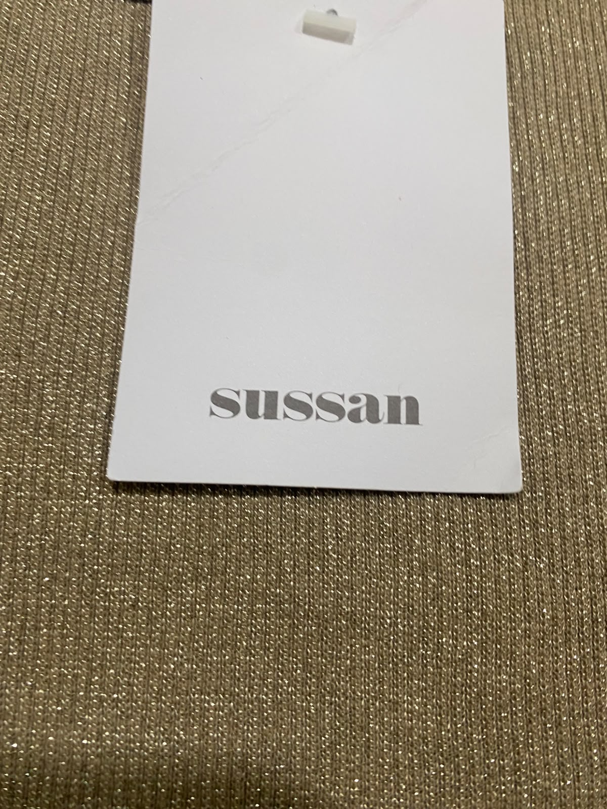SUSSAN |M | BUST 17 | A71 |  GOLD SHIMMER RIBBED CREWNECK SLEEVELESS TOP