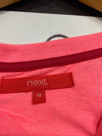 NEXT  |M | BUST 19 | A71 |   PINK CHERRY PRINT CREWNECK SHORT-SLEEVE T-SHIRT