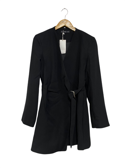 MNG |M | BUST 19 | A73 |  BLACK BELTED WRAP BLAZER DRESS