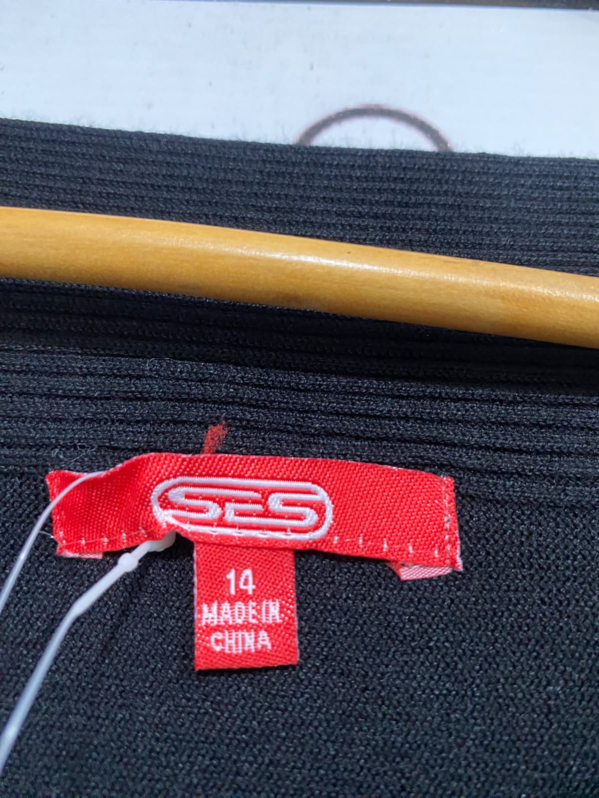 SES |L | BUST FREE | A73 |  BLACK BOAT-NECK DOLMAN-SLEEVE RIBBED KNIT SWEATER TOP