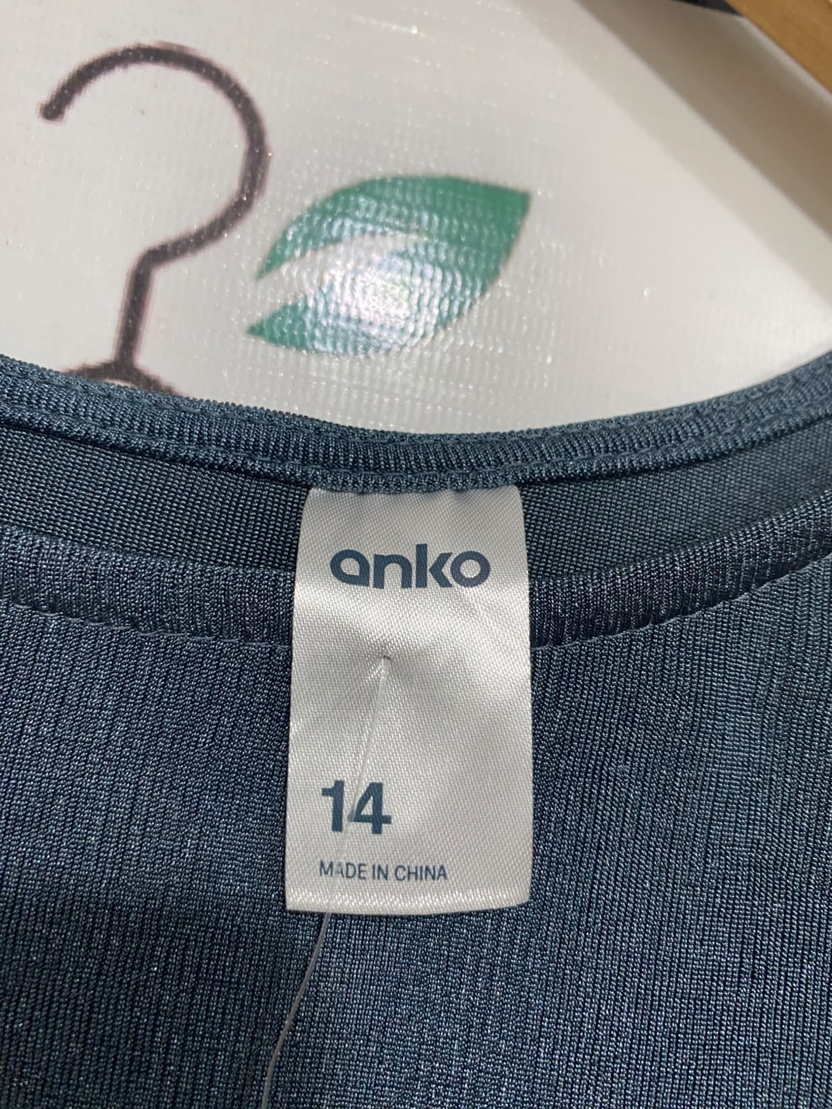 ANKO |S | BUST 14 | A73 |  TEAL ASYMMETRIC ONE-SHOULDER RIBBED LONG-SLEEVE TOP