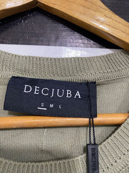 DECJUBA |S | BUST 19 | A73 | SAGE GREEN CREW-NECK FINE KNIT SWEATER