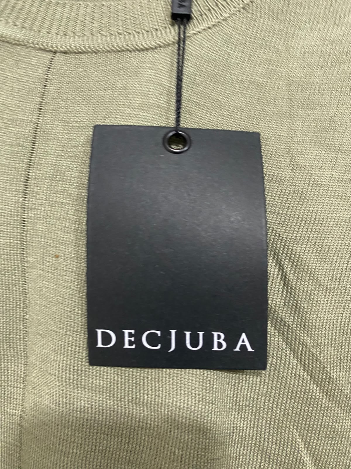 DECJUBA |S | BUST 19 | A73 | SAGE GREEN CREW-NECK FINE KNIT SWEATER