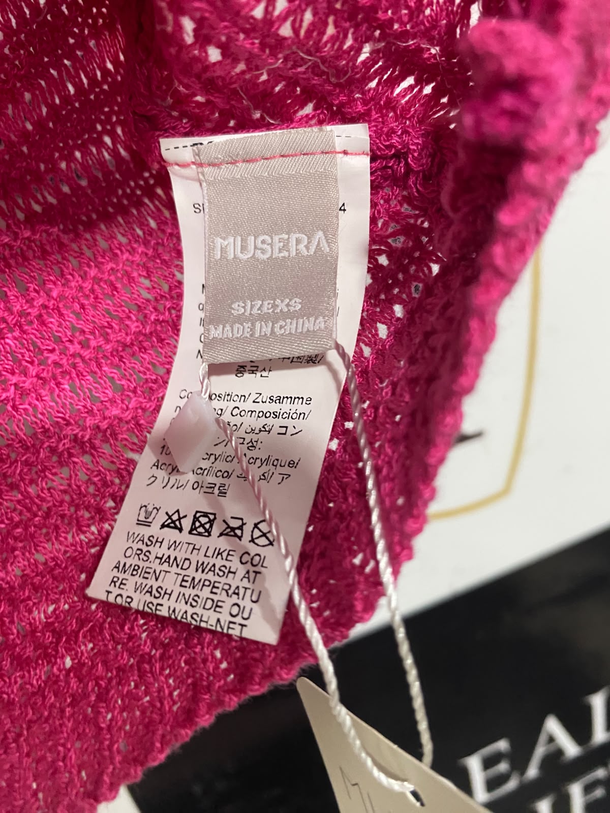 MUSERA |XS | BUST 14 | A73 |   HOT PINK SEQUIN EMBELLISHED KNIT CAMI TOP