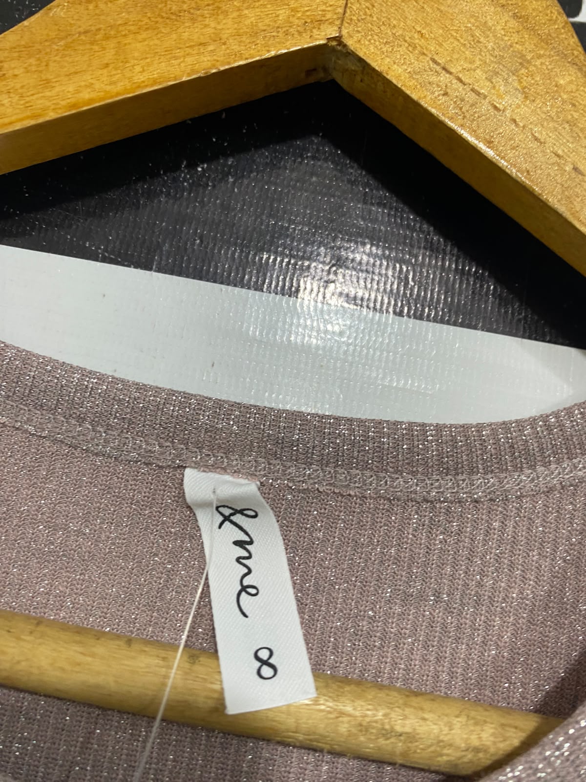 &ME |S | BUST 13 | A73  MAUVE SHIMMER RIBBED TANK TOP