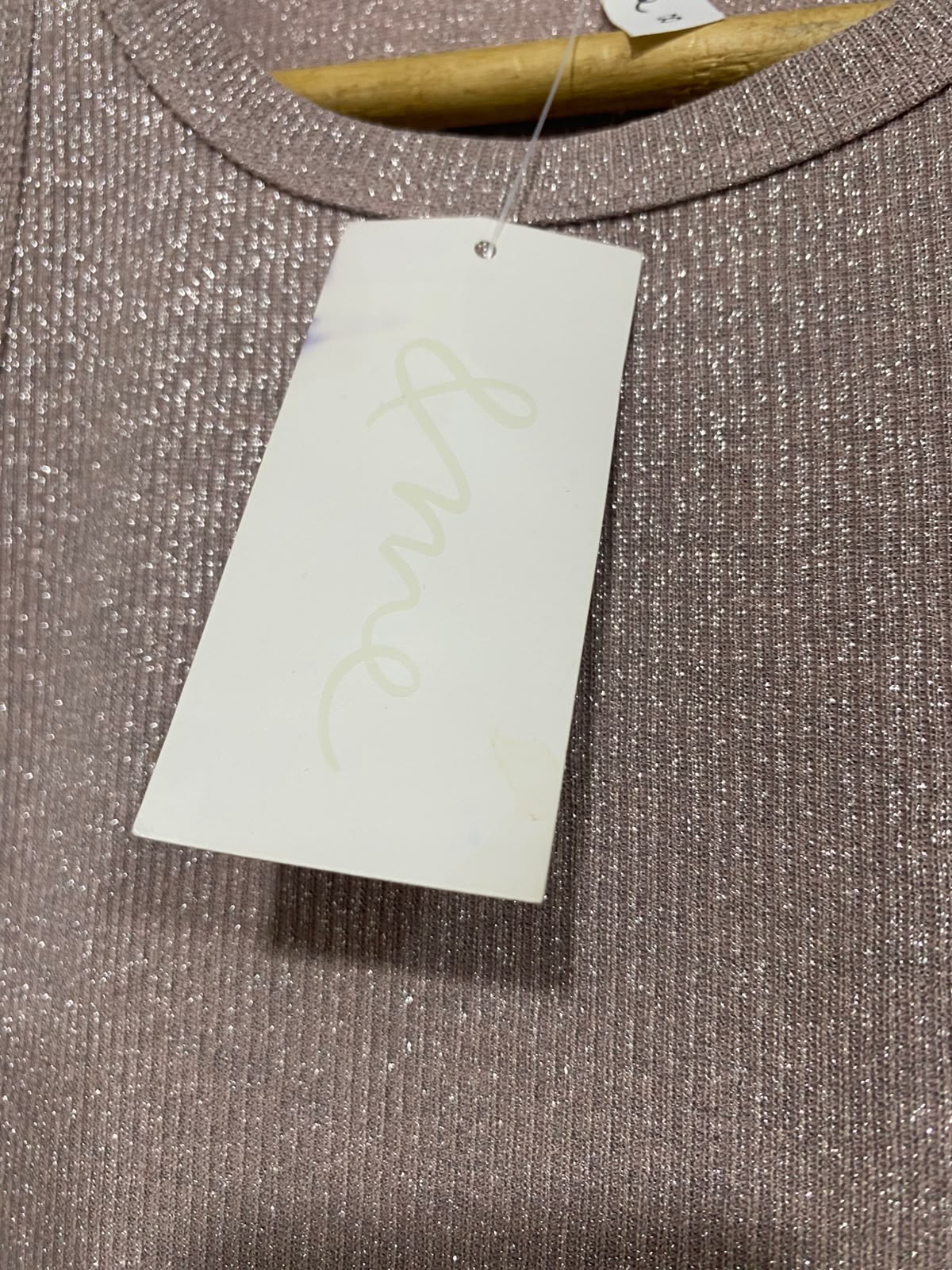 &ME |S | BUST 13 | A73  MAUVE SHIMMER RIBBED TANK TOP