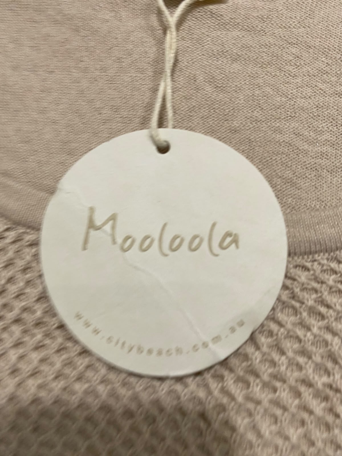 MOOLOOLA |S | BUST 14| A73 |   BEIGE OPEN-KNIT SCOOP-NECK CROP TOP