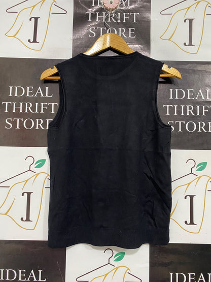 ANKO |M | BUST 17 | A73 |   BLACK ECOVERO SLEEVELESS KNIT TOP