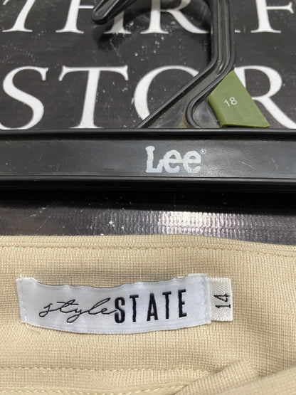 STYLE STATE  |L | WAIST 30 | A73 |  BEIGE TAILORED TROUSERS