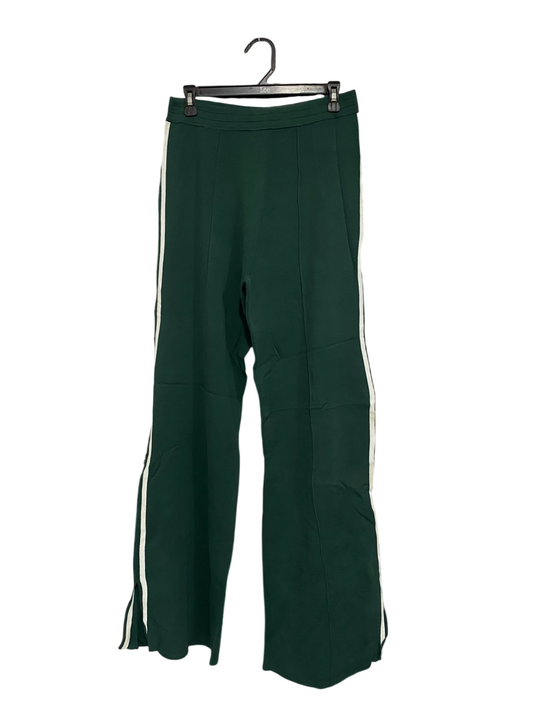 THE UPSIDE |L | WAIST 30  | A74|  GREEN SIDE STRIPE WIDE LEG PANTS