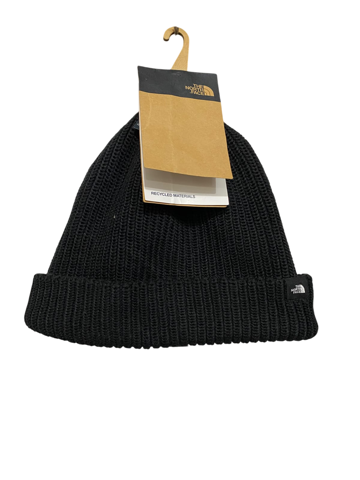 THE NORTH FACE BLACK RIBBED BEANIE