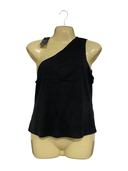 SABA |L | BUST 17 | A74|   BLACK ONE-SHOULDER TANK TOP