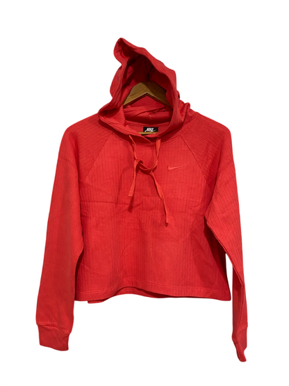 NIKE  |S | BUST 20 | A74|  CORAL RED RIBBED HOODIE