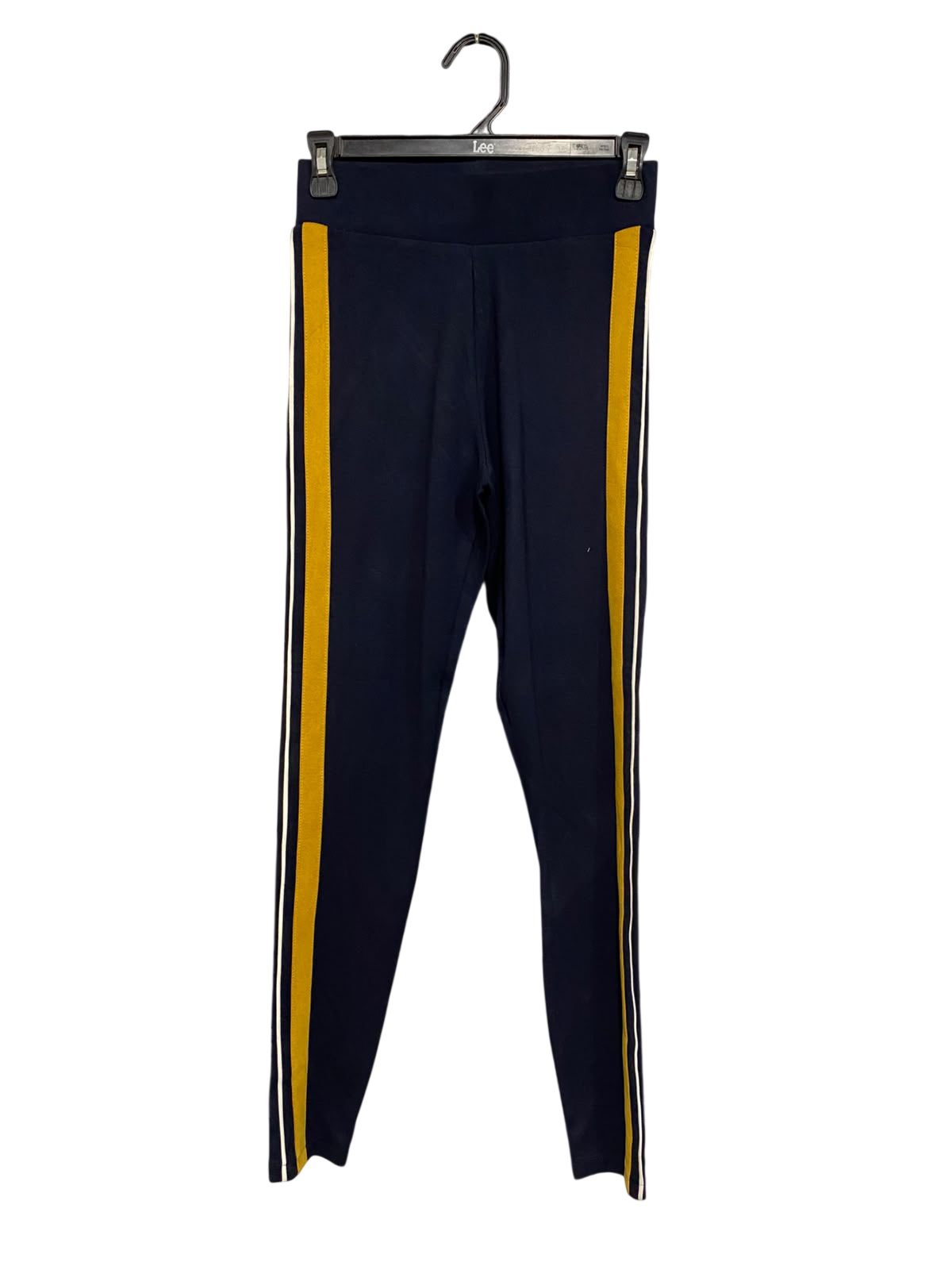 M&S COLLECTION |S | WAIST 26  | A74 |  NAVY SIDE-STRIPE TROUSERS