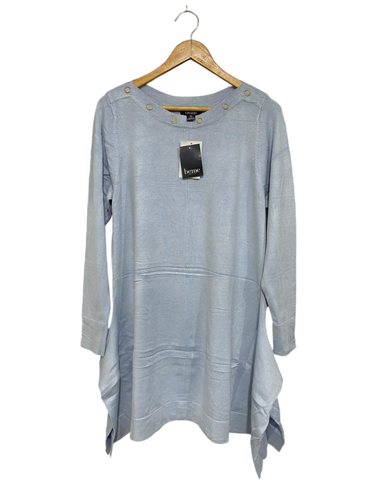 BEME |XS | BUST 20 | A74 | BABY BLUE GROMMET-ACCENTED KNIT TUNIC TOP