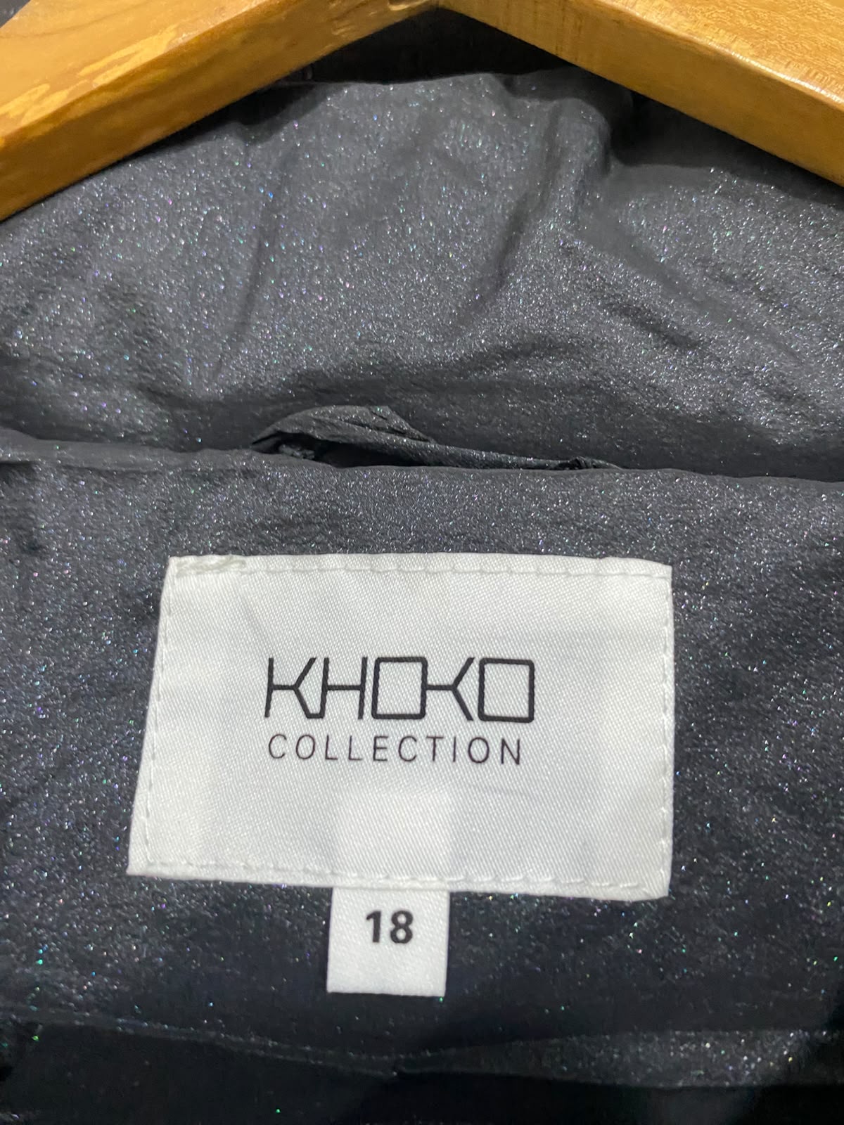KHOKO COLLECTION |L | BUST 27 | A75|  BLACK QUILTED PUFFER JACKET