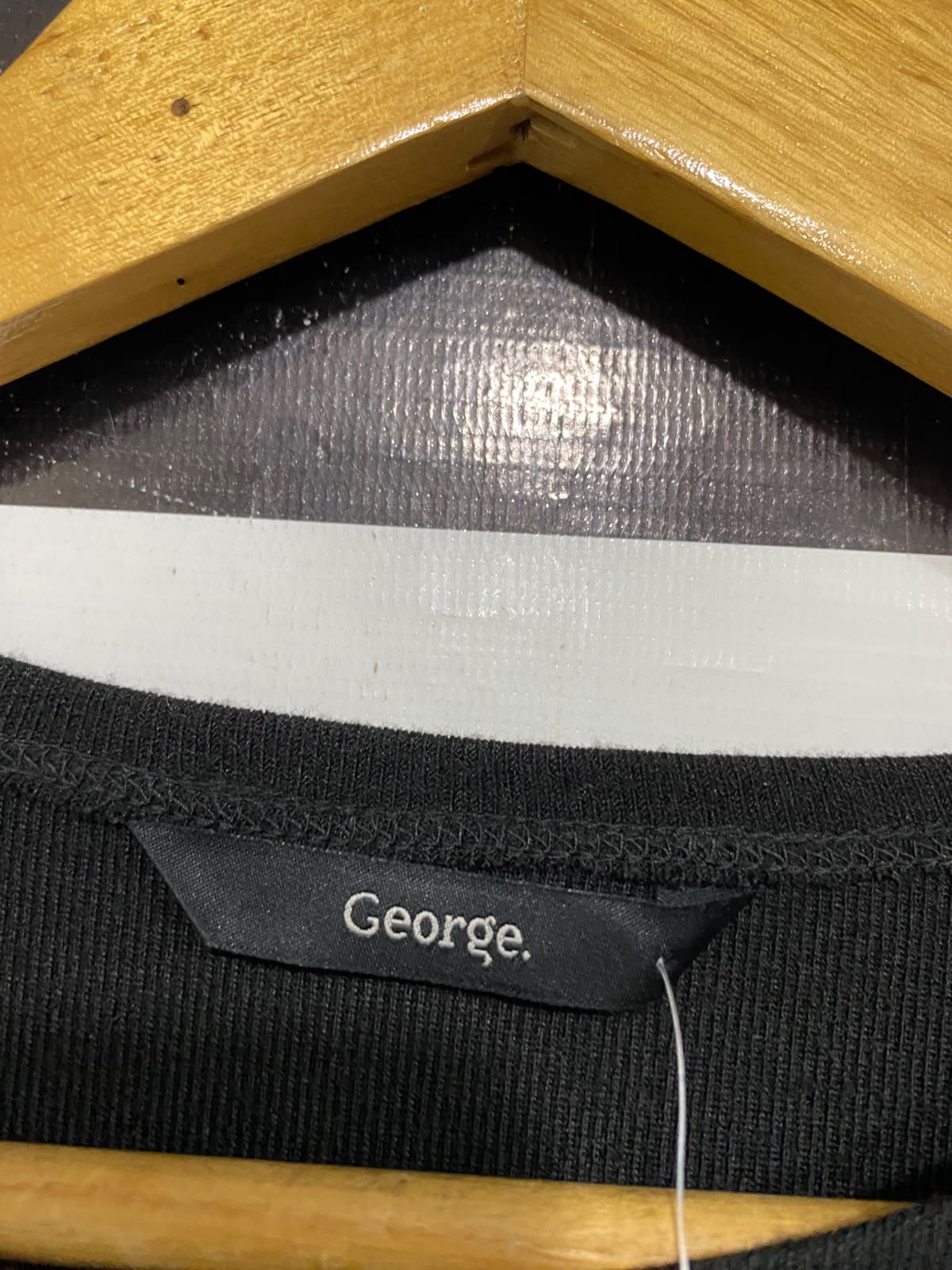 GEORGE |XL | BUST 23 | A75|  BLACK & METALLIC SILVER TWO-TONE MIDI DRESS
