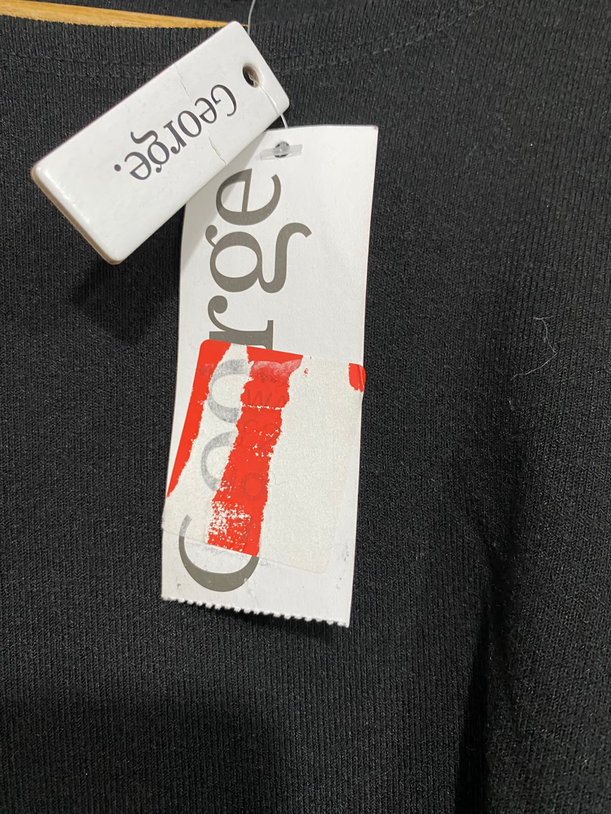 GEORGE |XL | BUST 23 | A75|  BLACK & METALLIC SILVER TWO-TONE MIDI DRESS