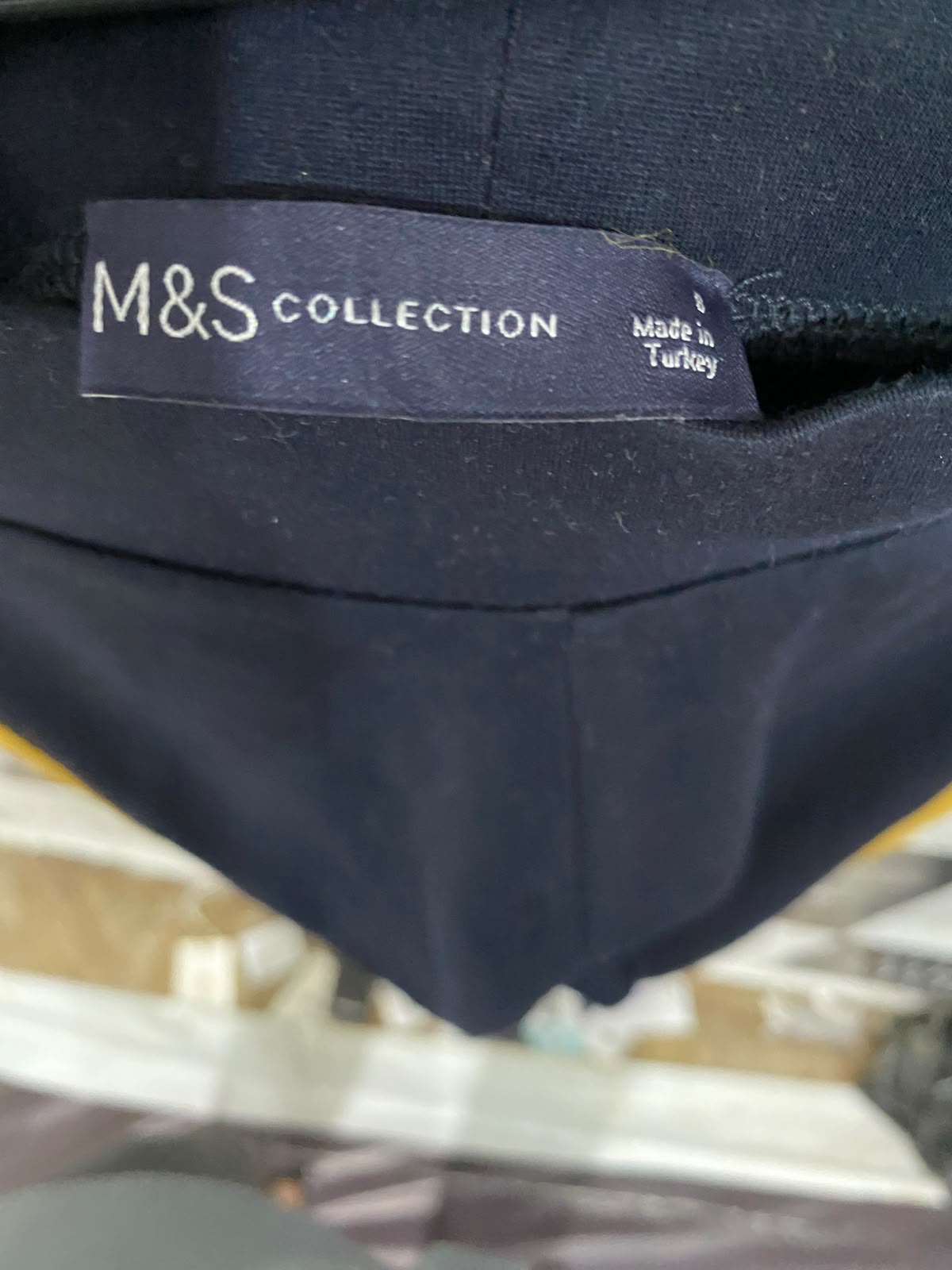 M&S COLLECTION |S | WAIST 26  | A74 |  NAVY SIDE-STRIPE TROUSERS