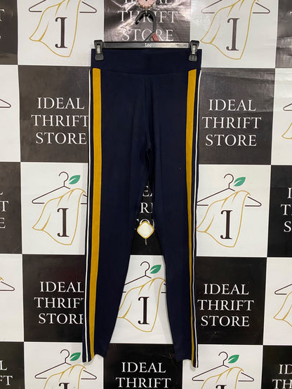 M&S COLLECTION |S | WAIST 26  | A74 |  NAVY SIDE-STRIPE TROUSERS