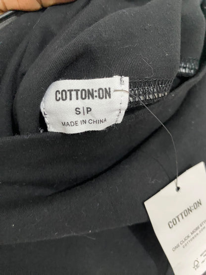 COTTON ON |S | WAIST 28  | A74 |  BLACK HIGH-WAISTED FLARED TROUSERS