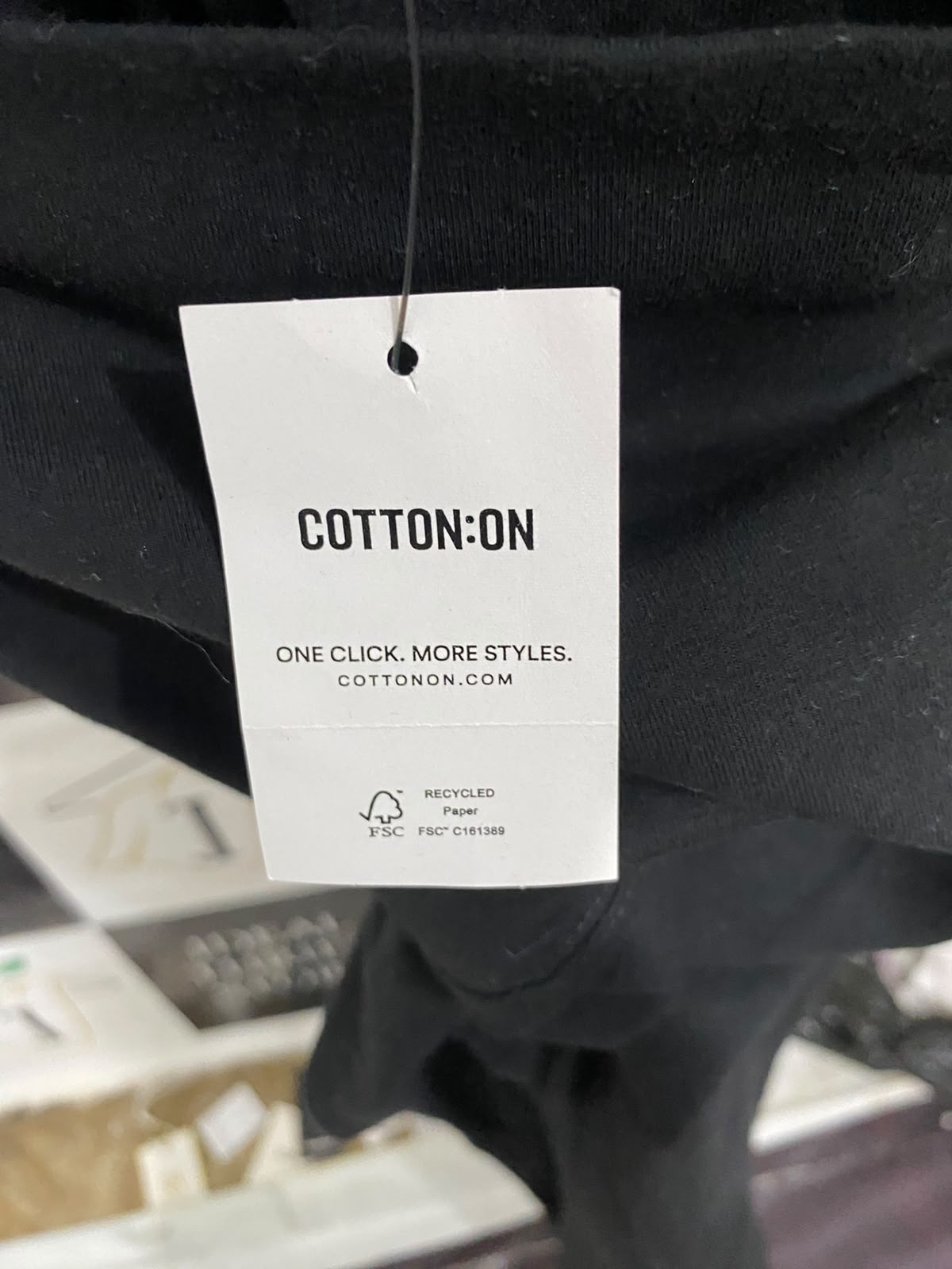 COTTON ON |S | WAIST 28  | A74 |  BLACK HIGH-WAISTED FLARED TROUSERS