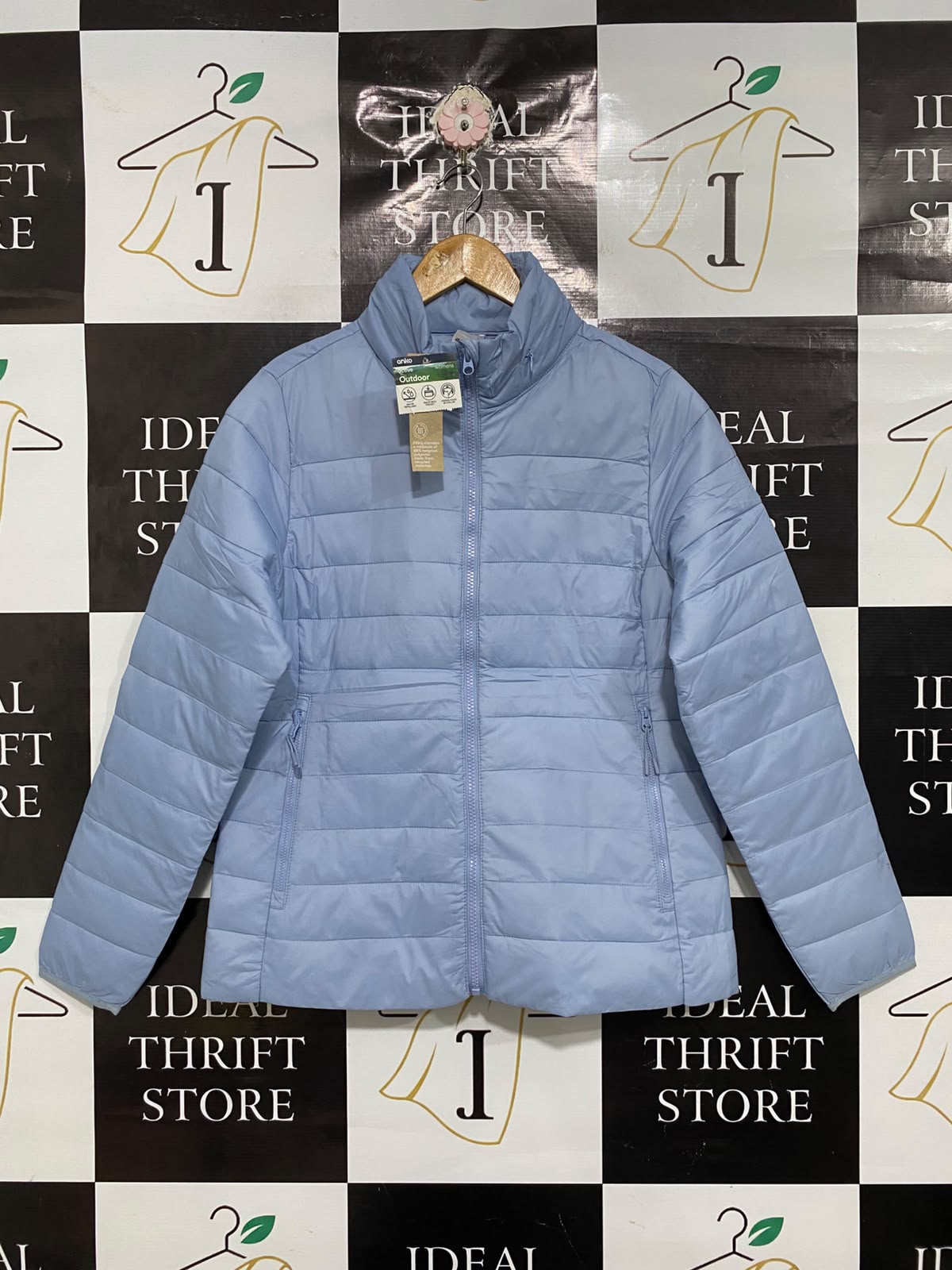 ANKO ACTIVE |S | BUST 19 | A74 |  OUTDOOR BLUE PACKABLE PUFFER JACKET