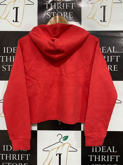 NIKE  |S | BUST 20 | A74|  CORAL RED RIBBED HOODIE