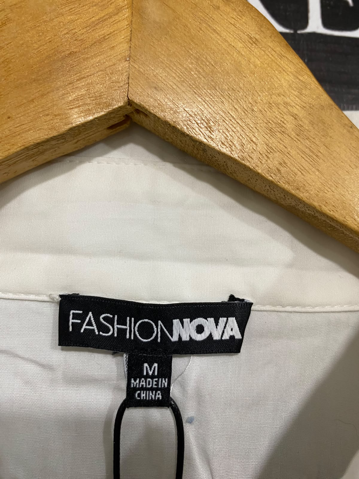 FASHION NOVA |M | BUST 15 | A74|  BLACK & WHITE TWO-PIECE LAYERED DRESS TOP