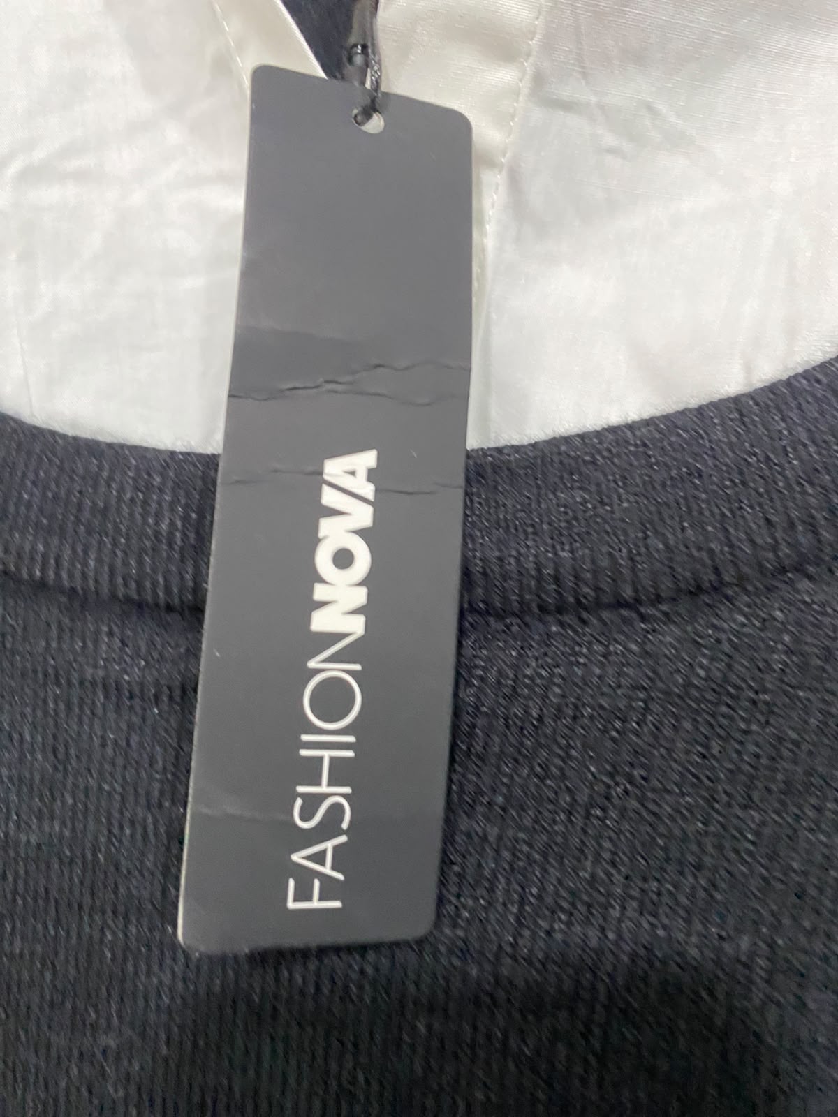 FASHION NOVA |M | BUST 15 | A74|  BLACK & WHITE TWO-PIECE LAYERED DRESS TOP