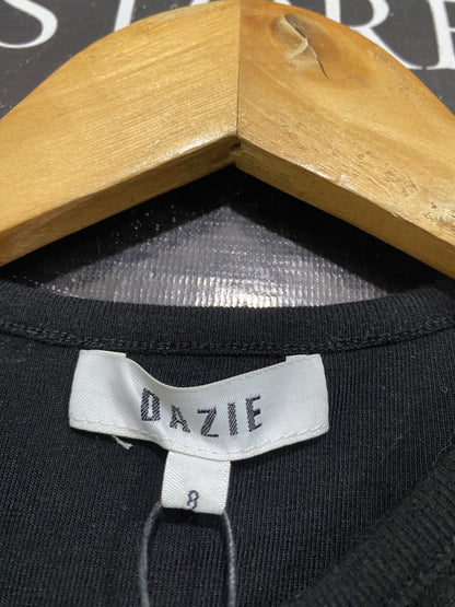 DAZIE |S | BUST 13 | A74|  BLACK CUT-OUT LONG SLEEVE TOP
