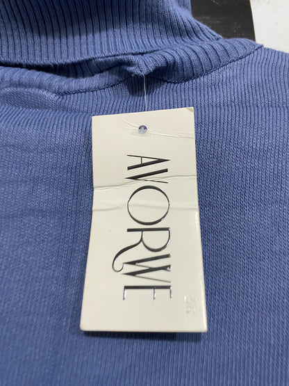 AVORWE |XL | BUST 24 | A74|   BLUE TURTLENECK KNIT SWEATER