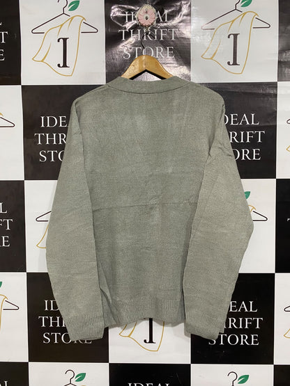 DAMART |L | BUST 25 | A74|   GREY BUTTON FRONT KNIT CARDIGAN