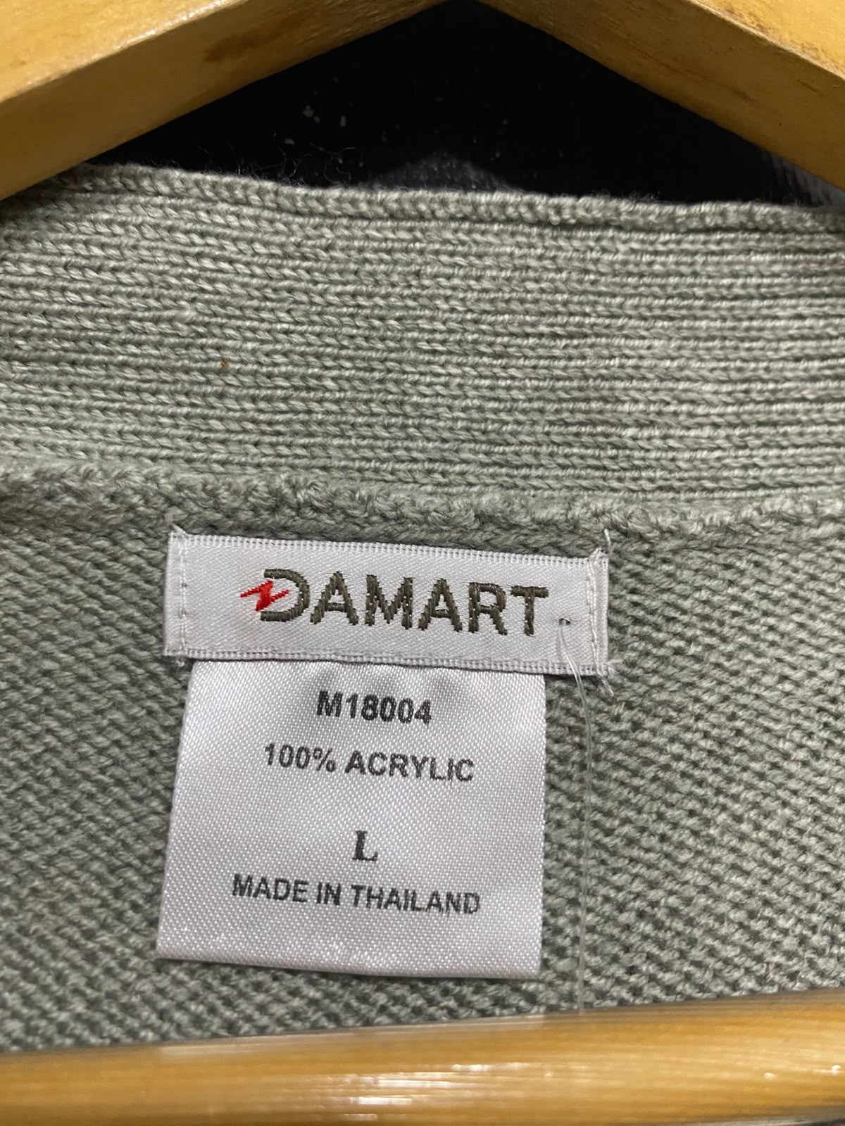DAMART |L | BUST 25 | A74|   GREY BUTTON FRONT KNIT CARDIGAN