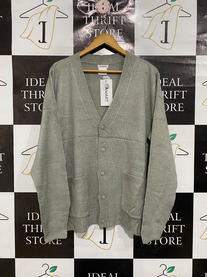 DAMART |L | BUST 25 | A74|   GREY BUTTON FRONT KNIT CARDIGAN