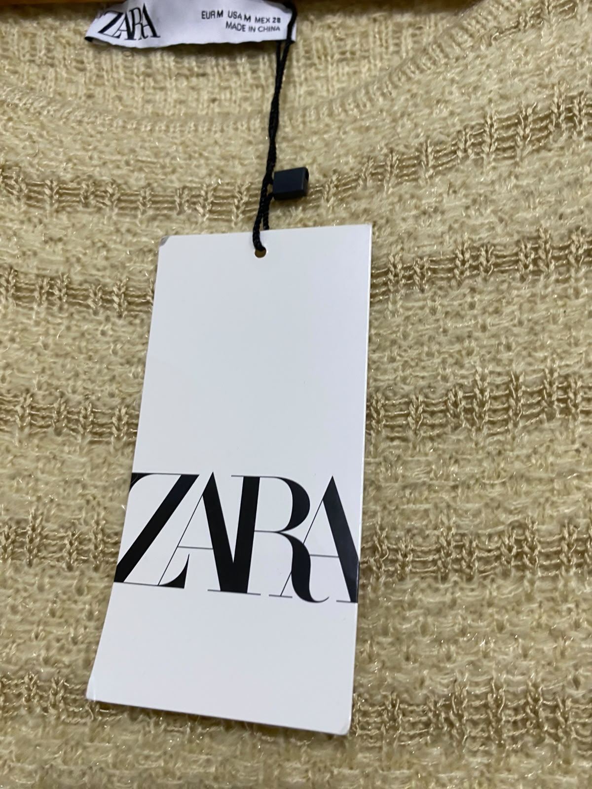 ZARA |M | BUST 18 | A74| YELLOW STRIPED KNIT DRESS