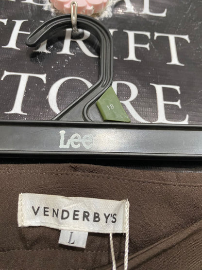 VENDERBYS |L | WAIST 32 | A74|    BROWN WIDE LEG TROUSERS