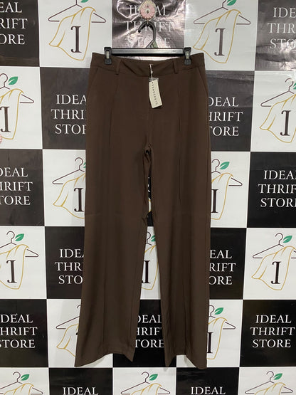 VENDERBYS |L | WAIST 32 | A74|    BROWN WIDE LEG TROUSERS